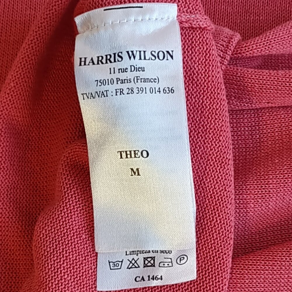 Harris Wilson Men's THEO Linen Henley Shirt  Slim Fit Long Sleeve Size Medium - Picture 8 of 9